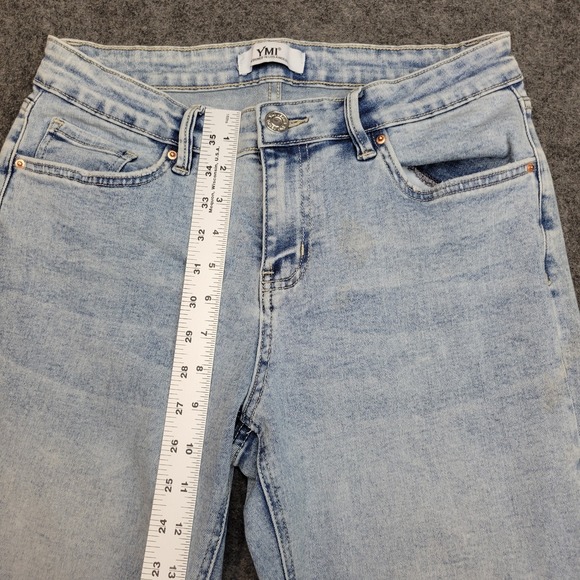 YMI Jeans Womens 9/29 Light Wash Stretch Boho Streetwear Bootcut Leg Y2K Fairy - Picture 9 of 12